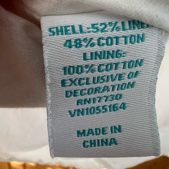 Calypso St Barth for Target White Linen Wrap Dress Ruffle Resort M - Picture 10 of 11